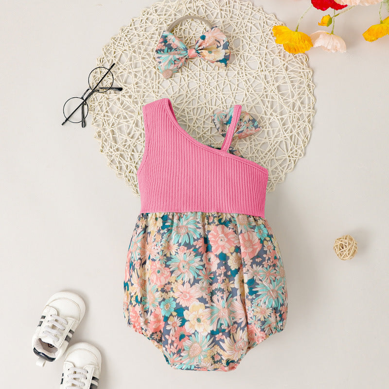 Crawling Suit Jumpsuit Romper Baby Baby Bowknot