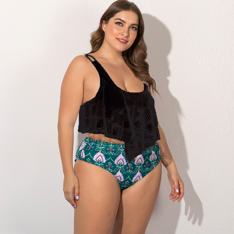 Women’s Plus Size Split Bikini Set – Beach Swimwear