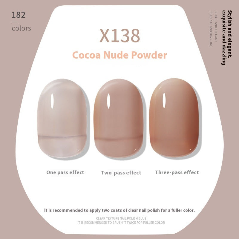 Nude Ice Transparent Color Cherry Red White UV Polish