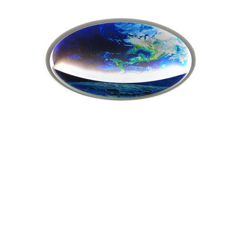New Creative Planet Ceiling Smart Eye Protection Round Earth Children's Light