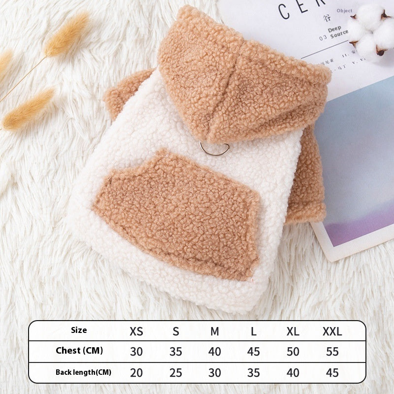 Thickened Warm Pet Hooded Cotton-padded Coat