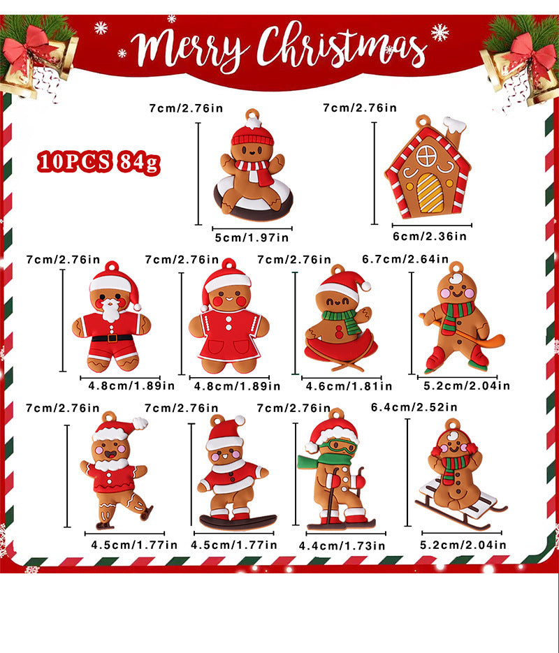 Soft Rubber Christmas Tree Ornament Pendant