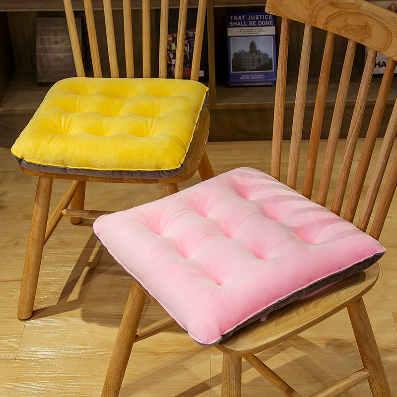 Crystal Velvet Cushion Cute Color Matching Autumn And Winter Warm Seat Cushion Student Stool