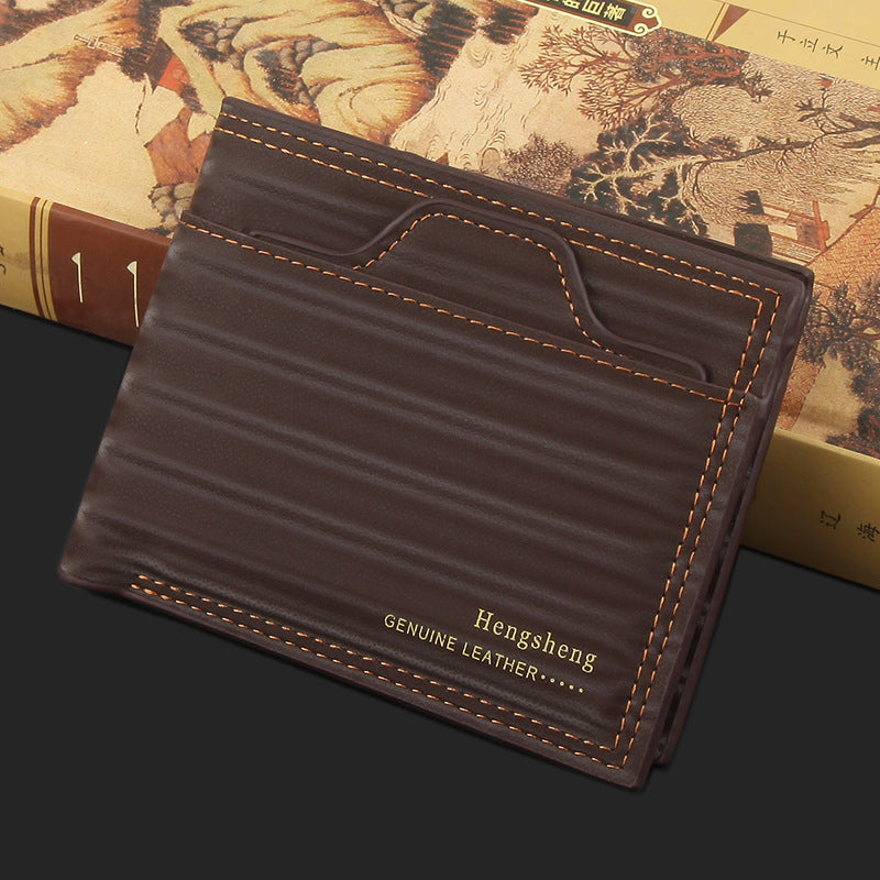 Unisex Slim Box Style Coin Purse PU Leather Rhombus Stripes