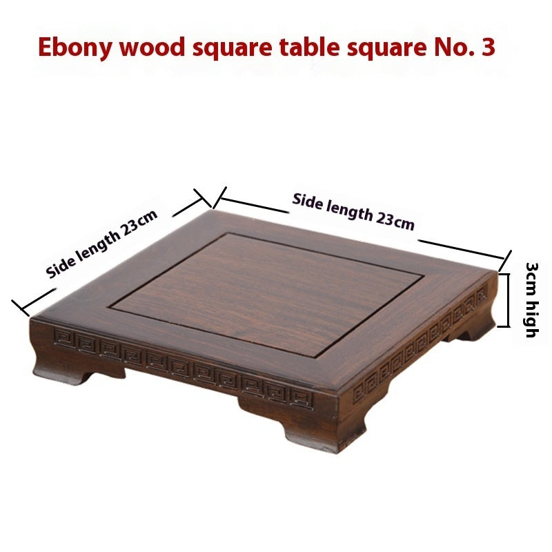 Red Wood Carving Craft Base Ebony