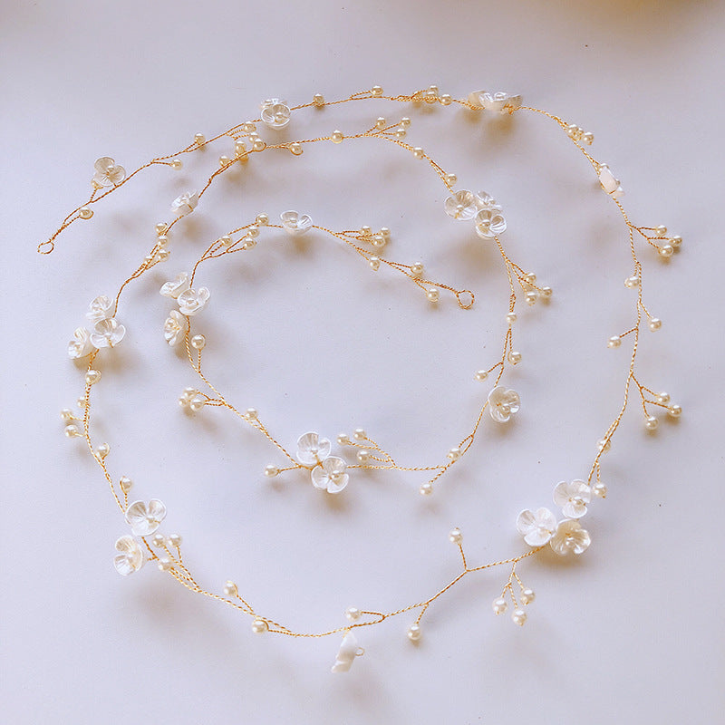 Korean Bride Handmade Pearl Crystal Hairpin Pin U-shaped Clip