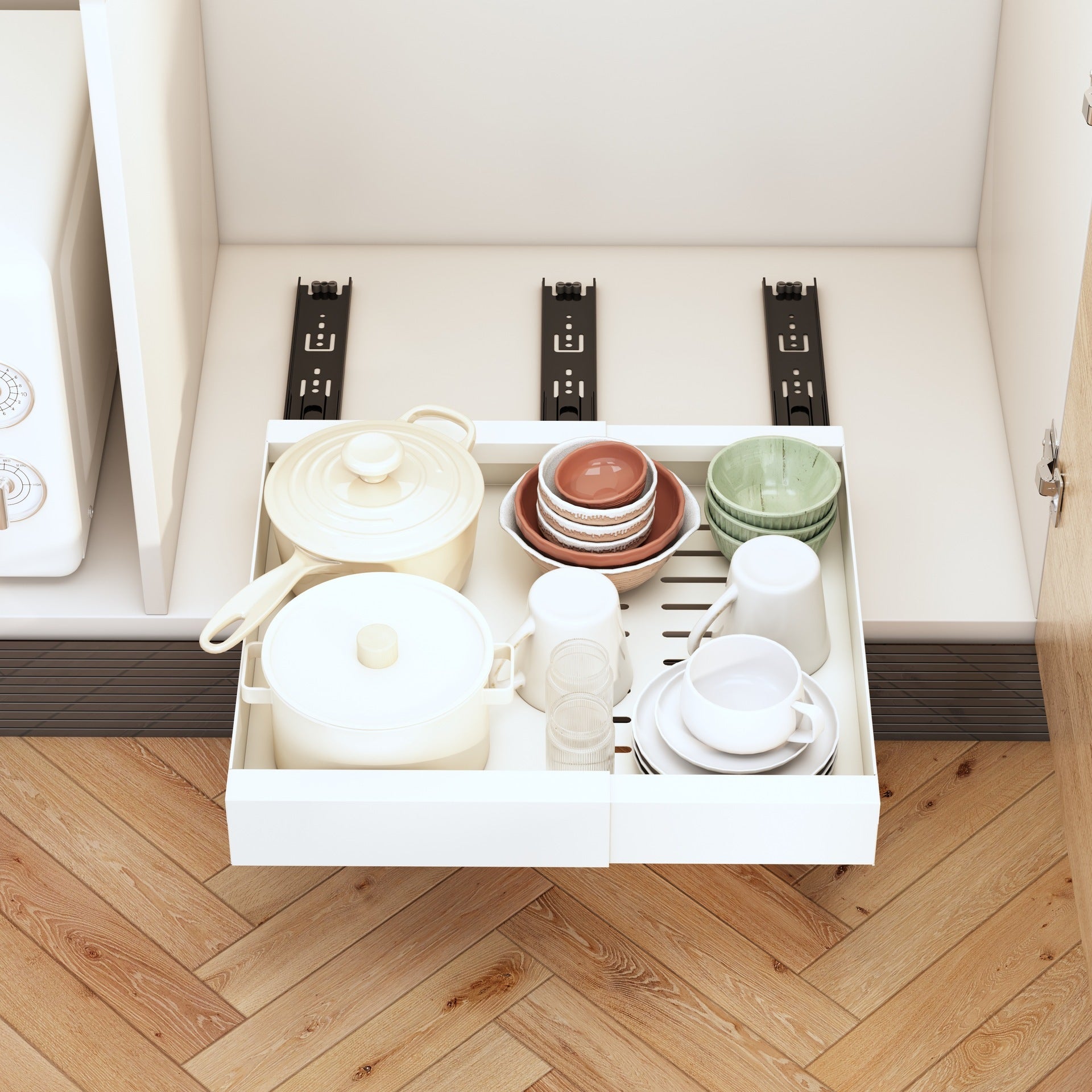 Bathroom Vanity Shelf & Washstand Storage Box – Countertop Organizer with Drawers