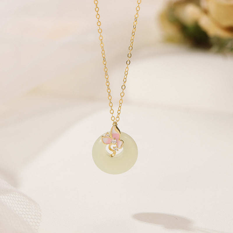 Orchid Necklace Girl With Safe Buckle
