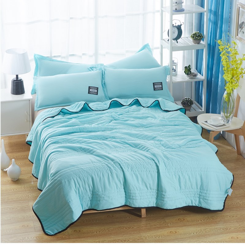 Seersucker Cotton Cooling Quilt For Summer Use With Edges