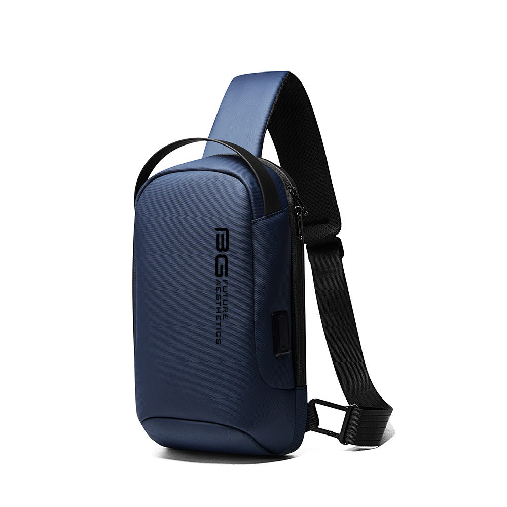 Men's Casual Shoulder Business Usb Shoulder Bag