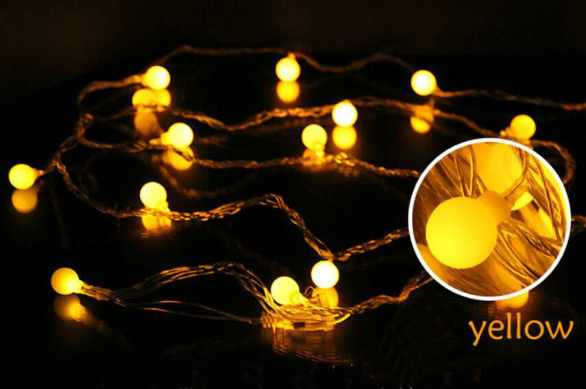 Solar Ball String Lights 30 LED Waterproof Outdoor Decorative Lighting 4.9M
