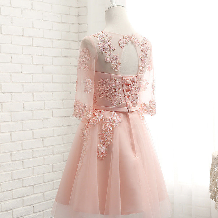 Elegant Mid-Length Polyester Banquet Evening Dress