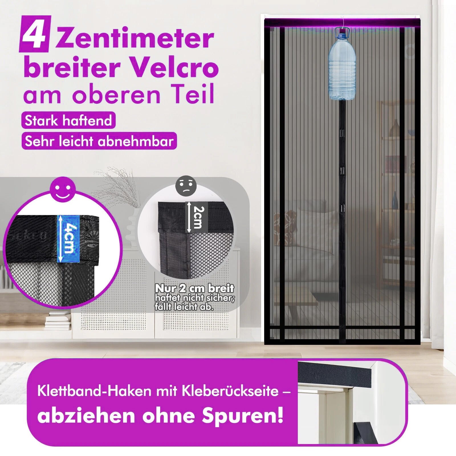 Fly Screen Door Insect Screen Door Curtain Magnetic Curtain Balcony Door 220x100cm