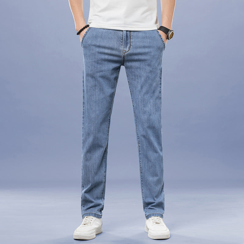 Men’s Simple Straight Jeans – Popular Loose Casual Denim