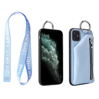 Blue with lanyard