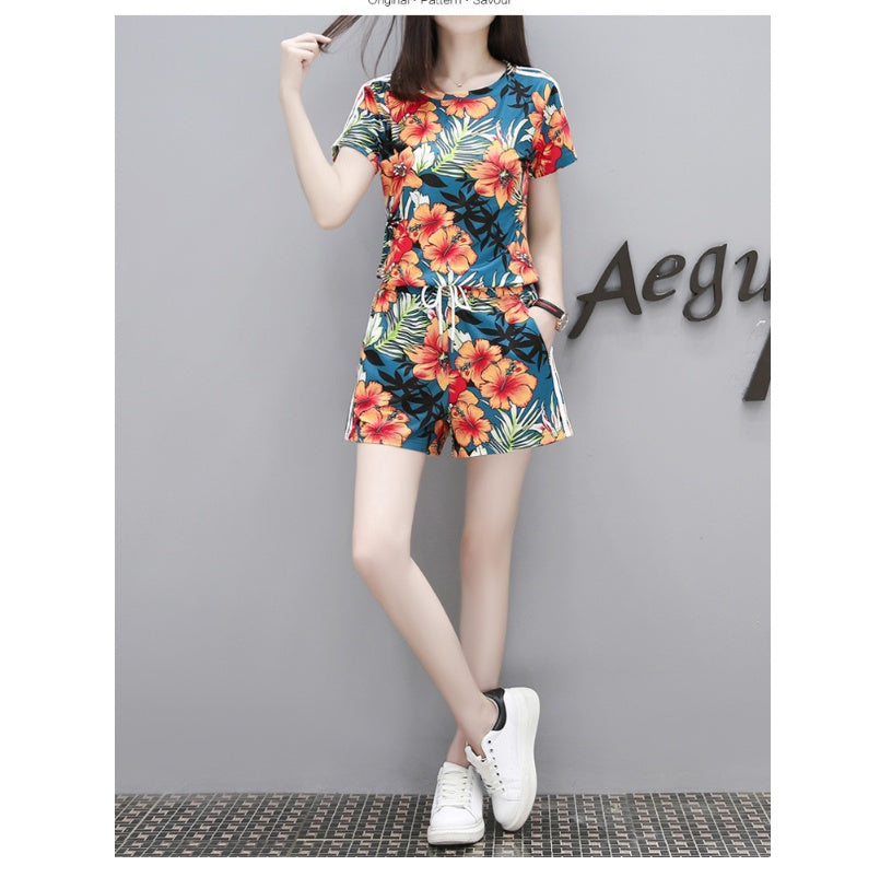 Summer Women's Large Loose And Slim Two Piece Suit