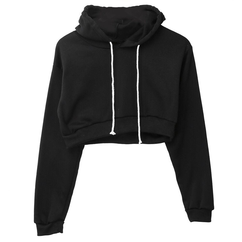 Women's Fleece Hoodie Sweatshirt Slim Fit Solid Casual