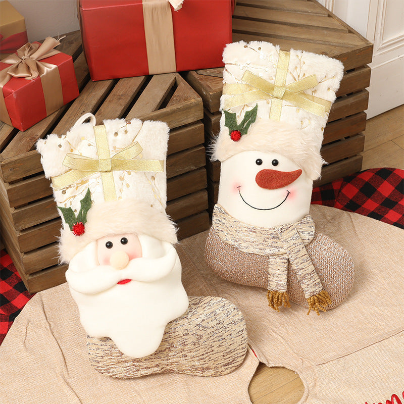 Nordic Style White Christmas Stockings