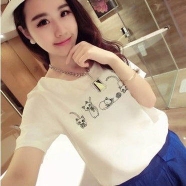 Women's Graphic Letter Print T-Shirt – Casual Short Sleeve Tee