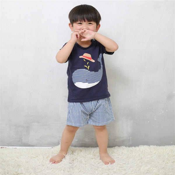 Unisex Baby T Shirt Set Cotton Regular Fit Summer Wear