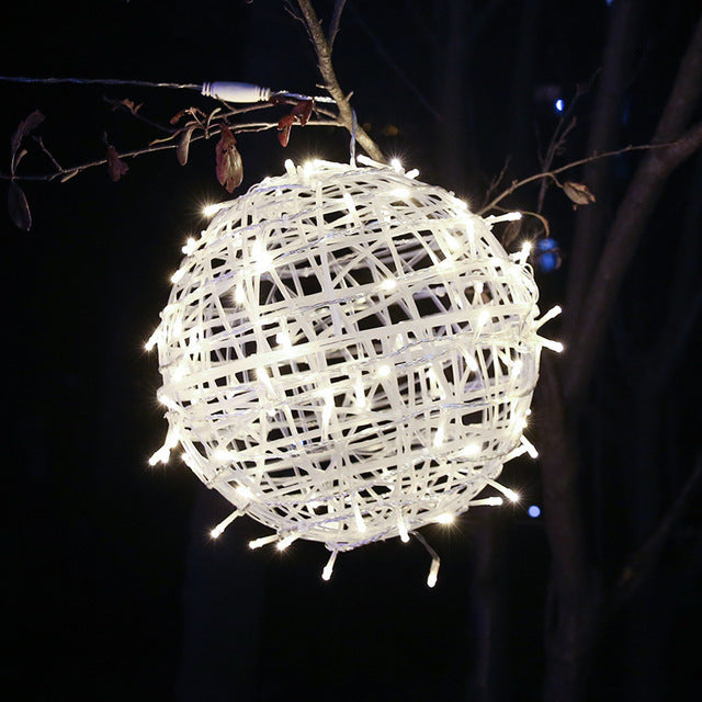 LED Sepak Takraw Ball Lamp Hanging Tree Lantern Landscape Decorative Lighting