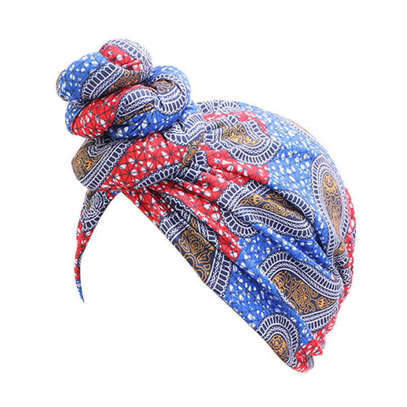 Vortex flower headscarf hat