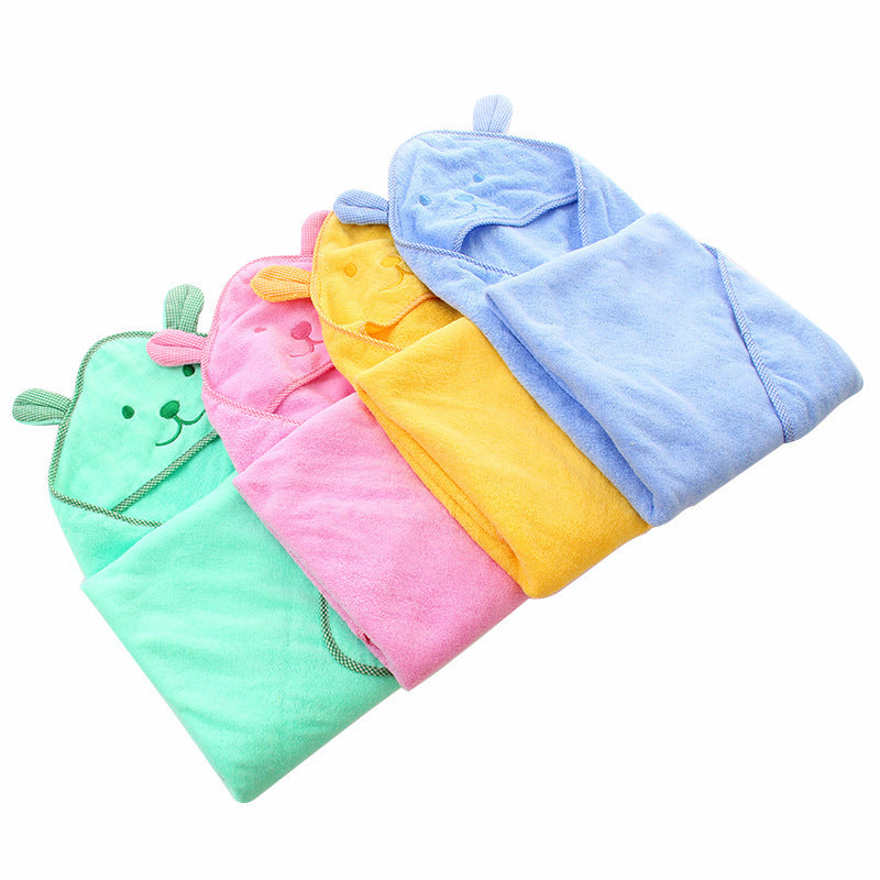 Cartoon embroidered bear cotton children's bath towel