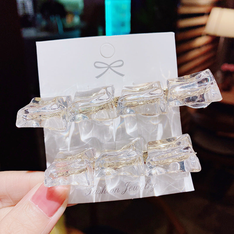 Girly Heart Transparent Hairpin