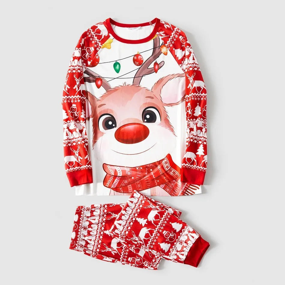 New Fashion Casual Christmas Print Home Wear Parent Child Set