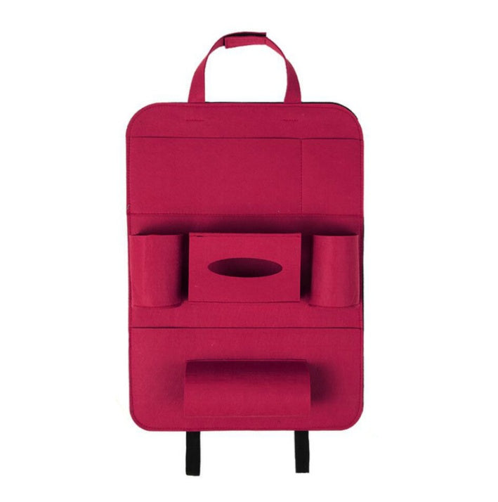 Car Backseat Organizer – Multi-Pocket Wool Felt Storage Bag for Vehicle Accessories