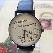 Slim Leather Unisex Lovers Watch With Colorful Band