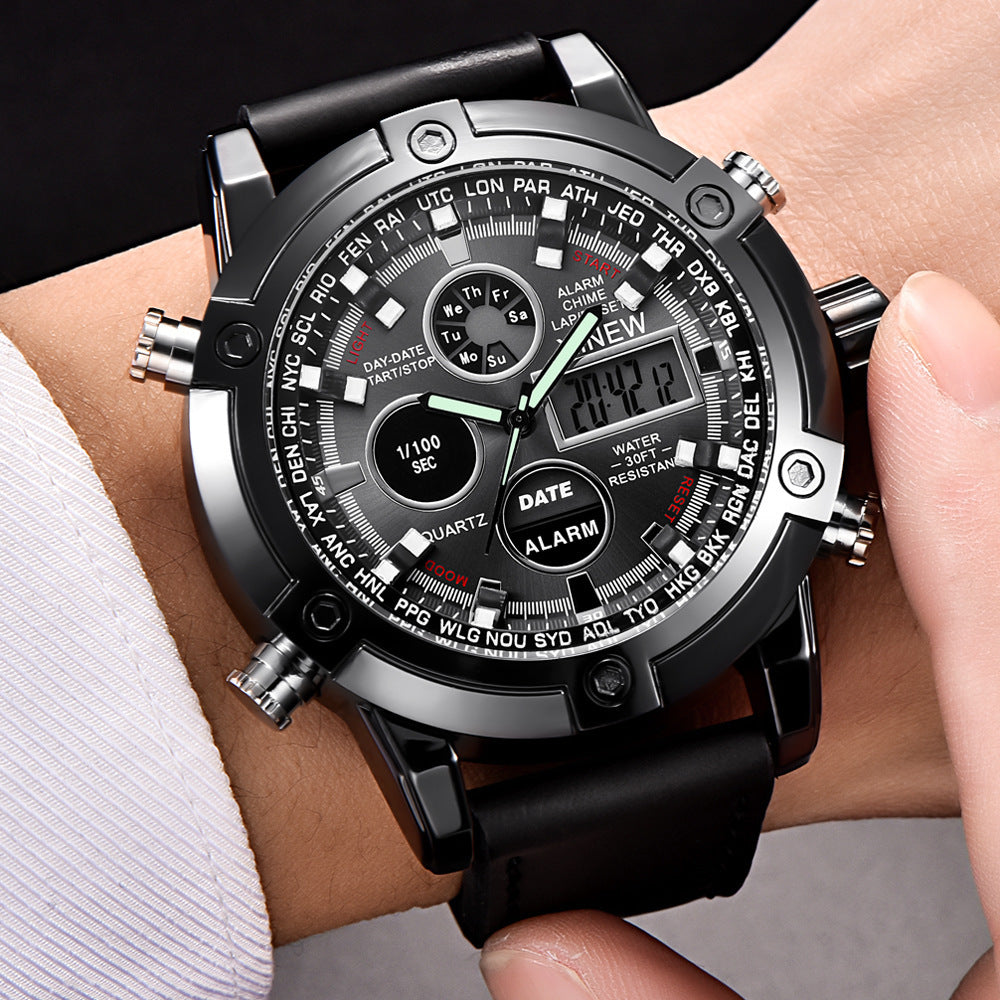 Men's Fashion Belt Multi-functional Watch