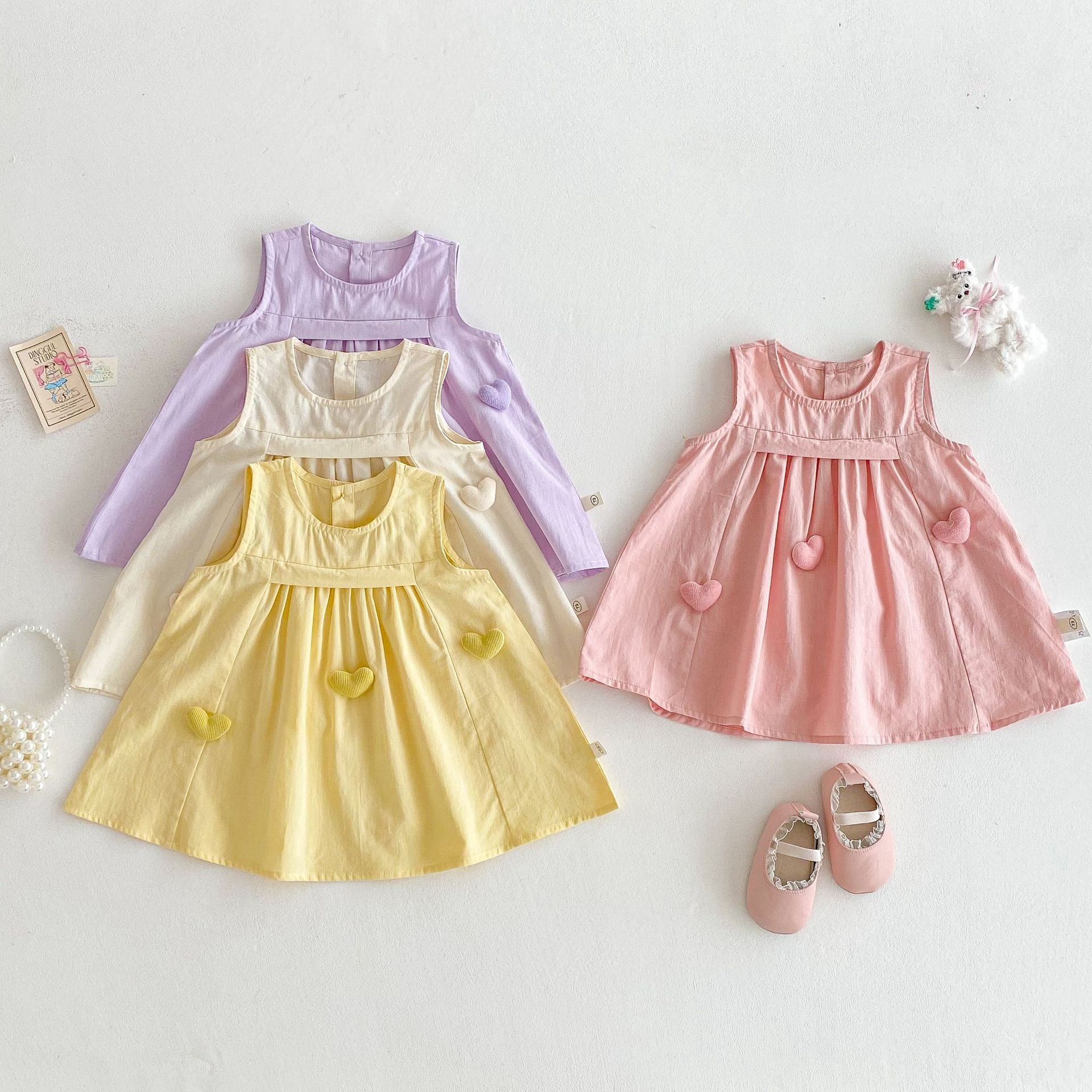 Girl's Love Princess Dress Children's Vest Dress