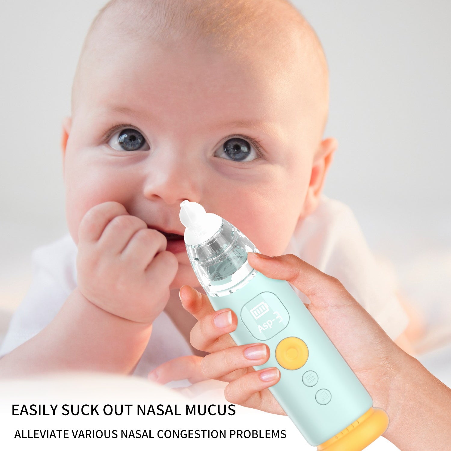 Baby Electric Nasal Aspirator – Household Suction Device with Removable Cleaning and Three Suction Levels