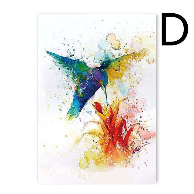 Painted Abstract Bird Modern Sofa Background Wall Hanging