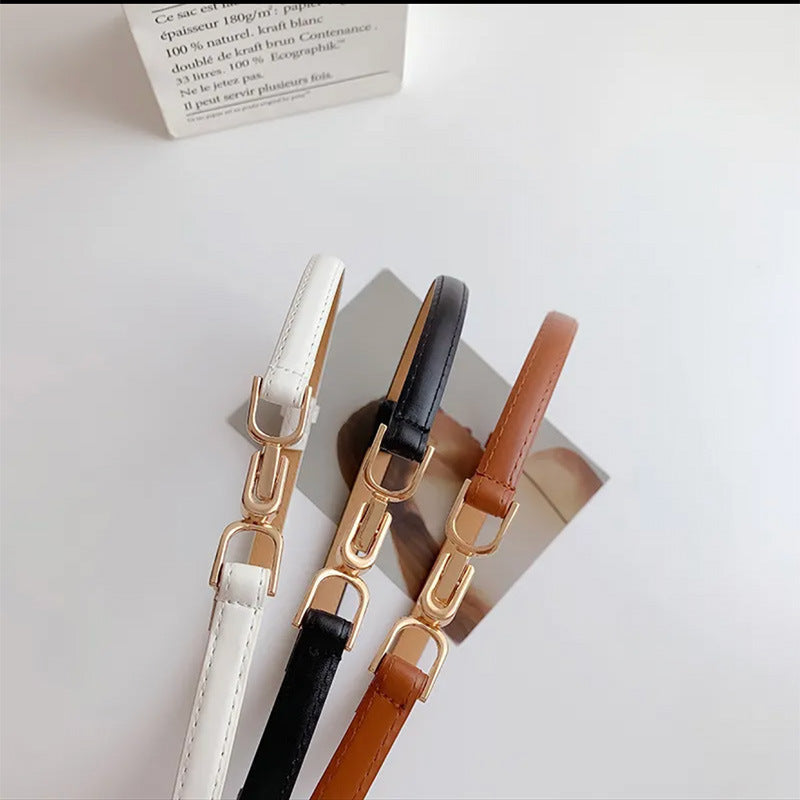 Women's Double Buckle Dress Belt