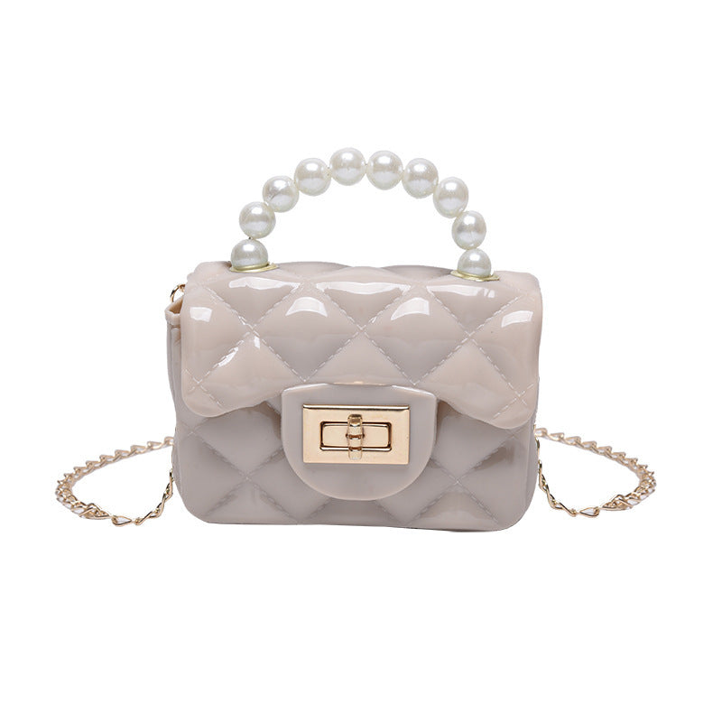Silicone Pearl OneShoulder Crossbody Kids Bag Lightweight