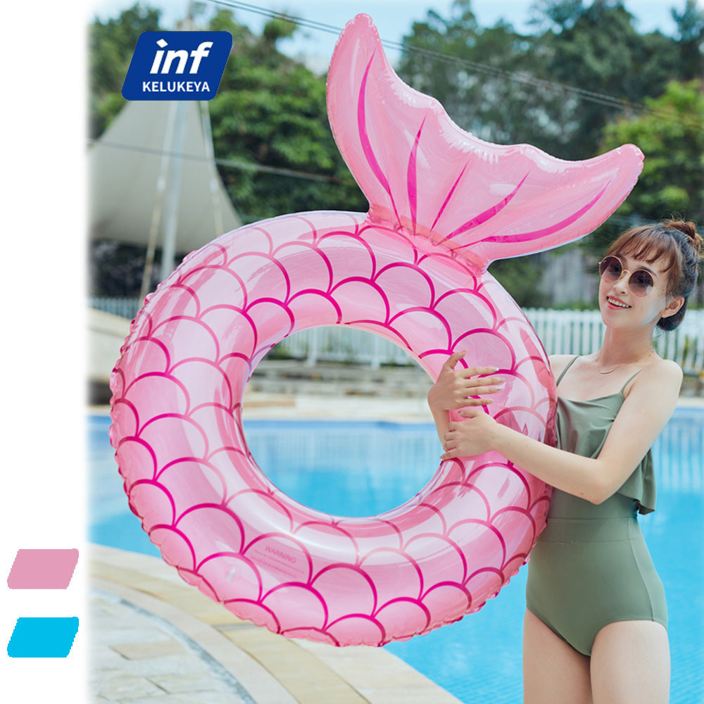 Large Mermaid Swimming Circle Underarm Circle Fish Tail Floating Row