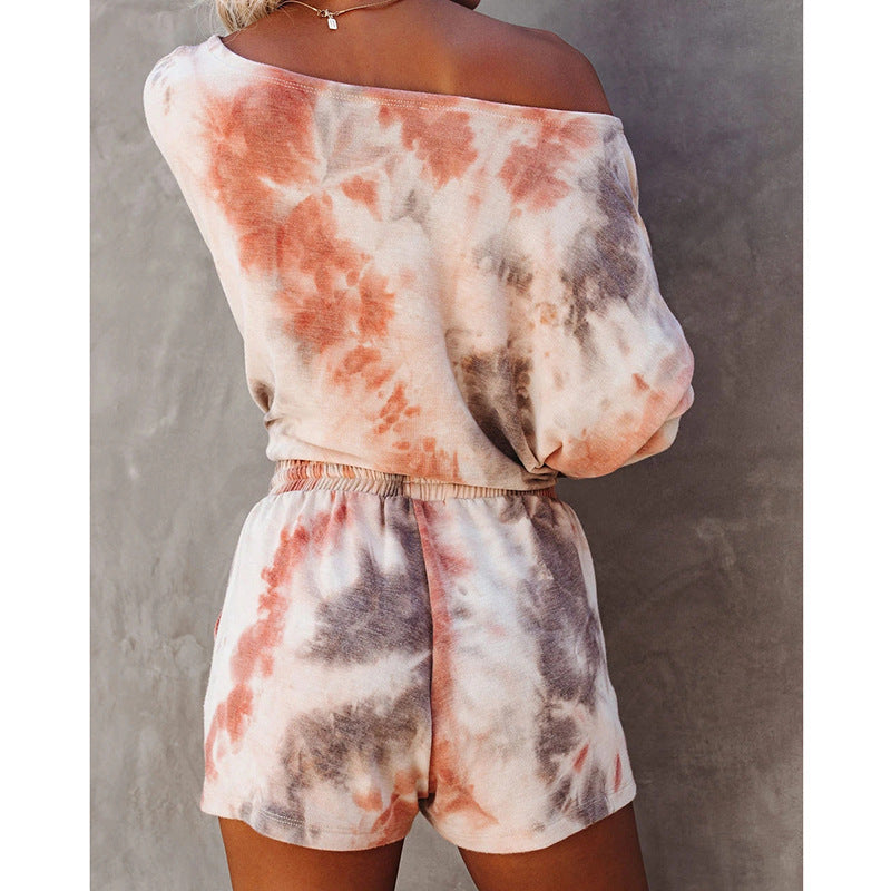 Unisex Loose Print Loungewear Set In Chlorinated Fiber