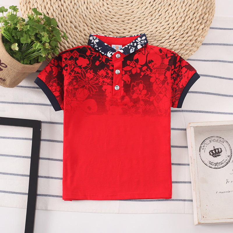 Boys Short Sleeve Casual Shirt Top Soft Cotton Everyday Wear