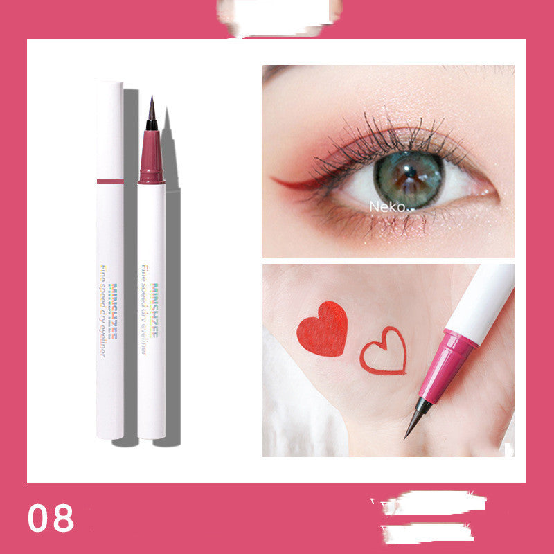 Waterproof Liquid Eyeliner Pen – Xizhi Color, Fine Tip, Long-Lasting Red
