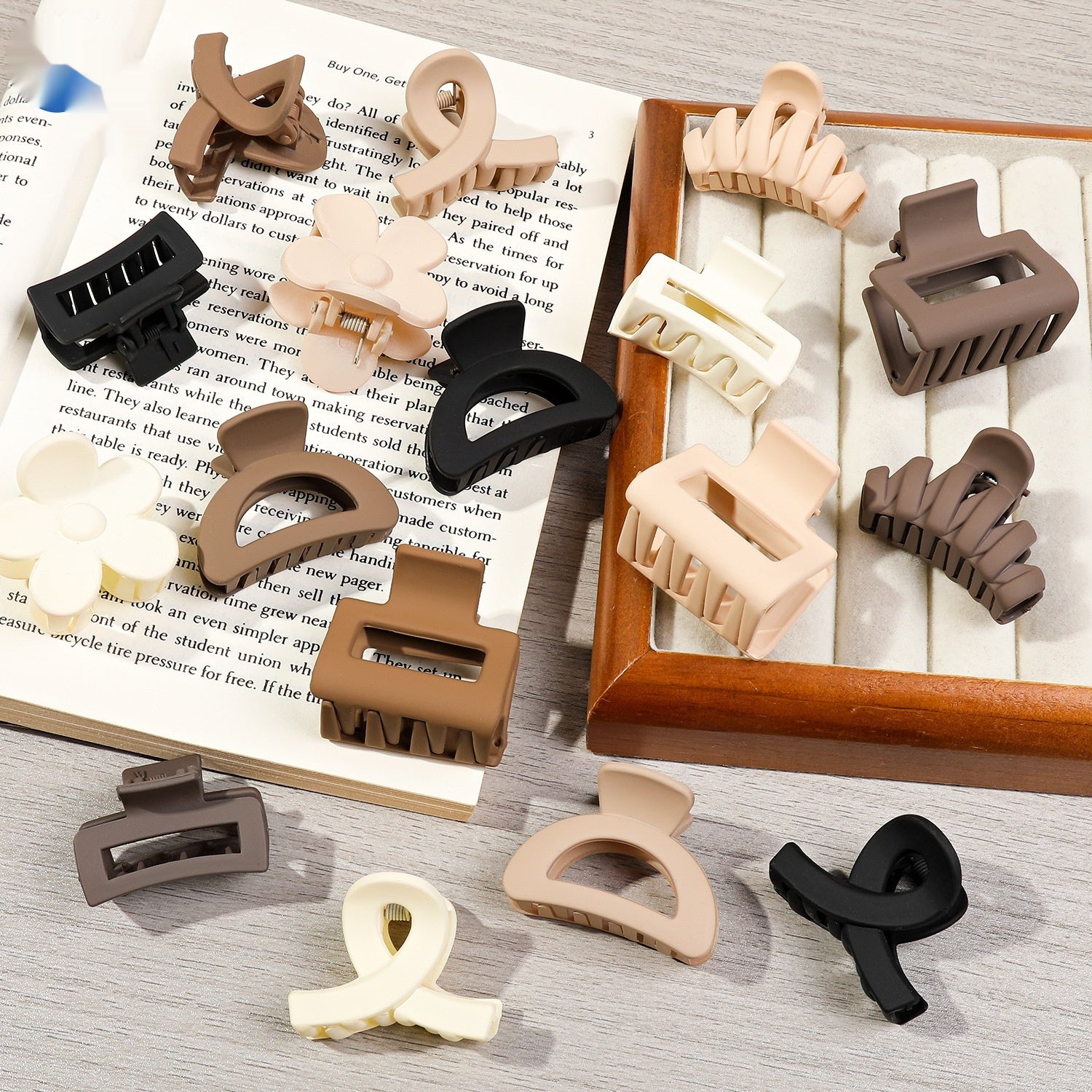 Frosted Hair Clip Cute Hair Updo Grip Women's High Hair Accessories