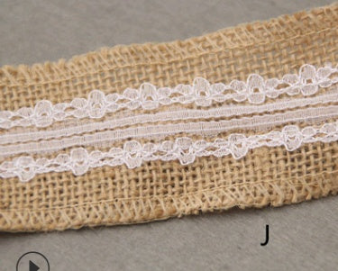5cm Wide Lace Linen Roll – DIY Handmade Christmas, Wedding, and Craft Decorations