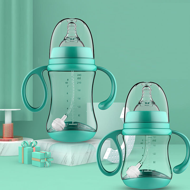 Silicone Baby Bottle With Curved Handle Unisex BPA Free