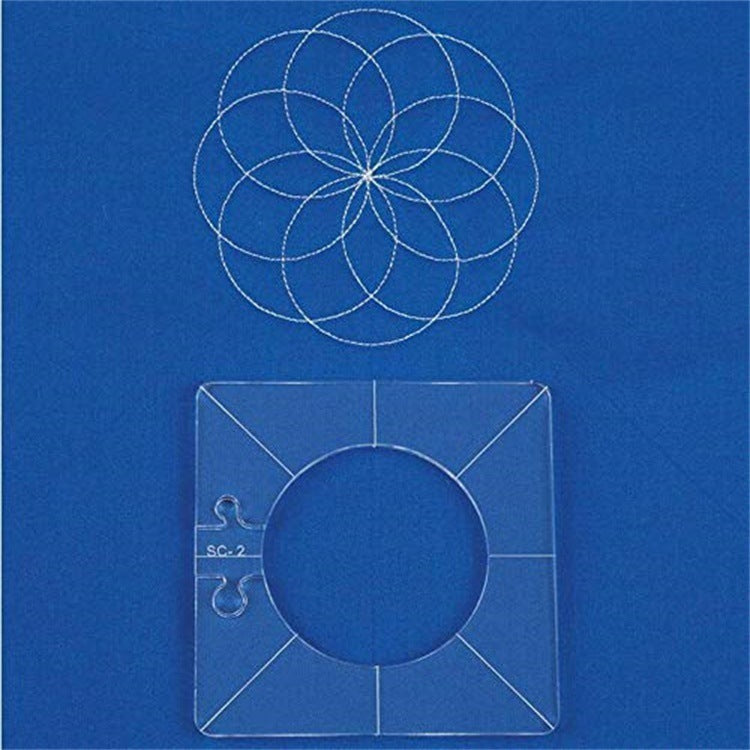 Multi-Functional Sewing Machine Marking Ruler Set – 6-Piece Professional Domestic Kit