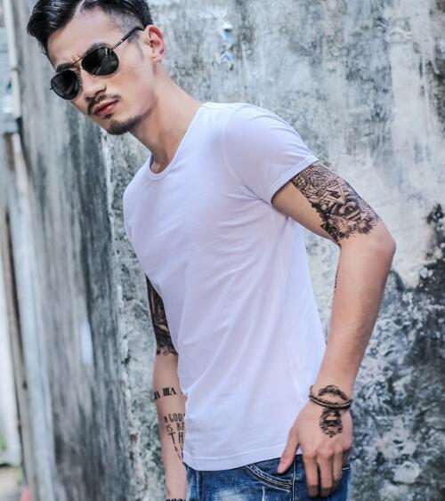 Men's Slim Fit Polyester Bamboo Fabric Breathable T Shirt