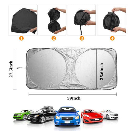 Car Windshield Sunshade, UV Protection Visor and Cover, Anti-Snow and Ice