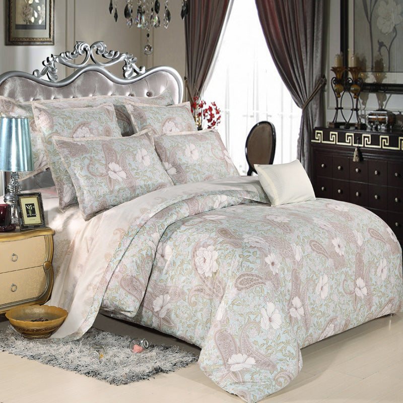 Pure Cotton Twill Plant and Flower Printed Bedding Set