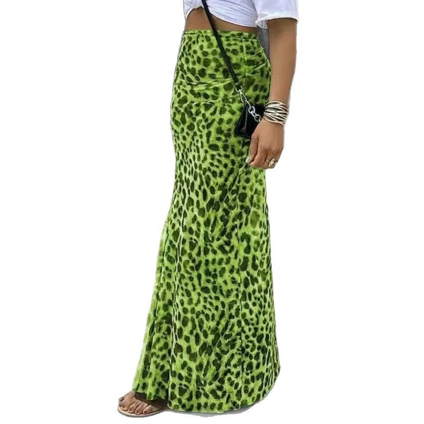 Leopard Print Bodycon Mini Skirt – Women’s High Waist Streetwear Hip Skirt