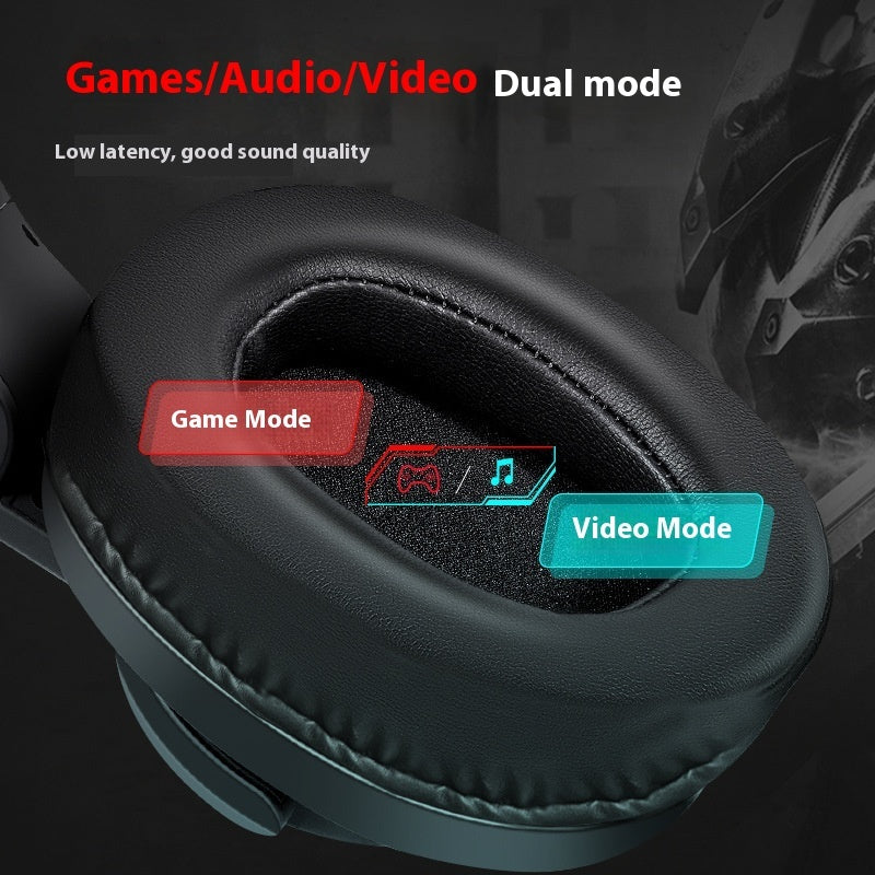 Wireless Gaming Headset with Microphone – Low-Latency 2.4G/Bluetooth, Noise-Cancelling Mic, E-Sports Comfort